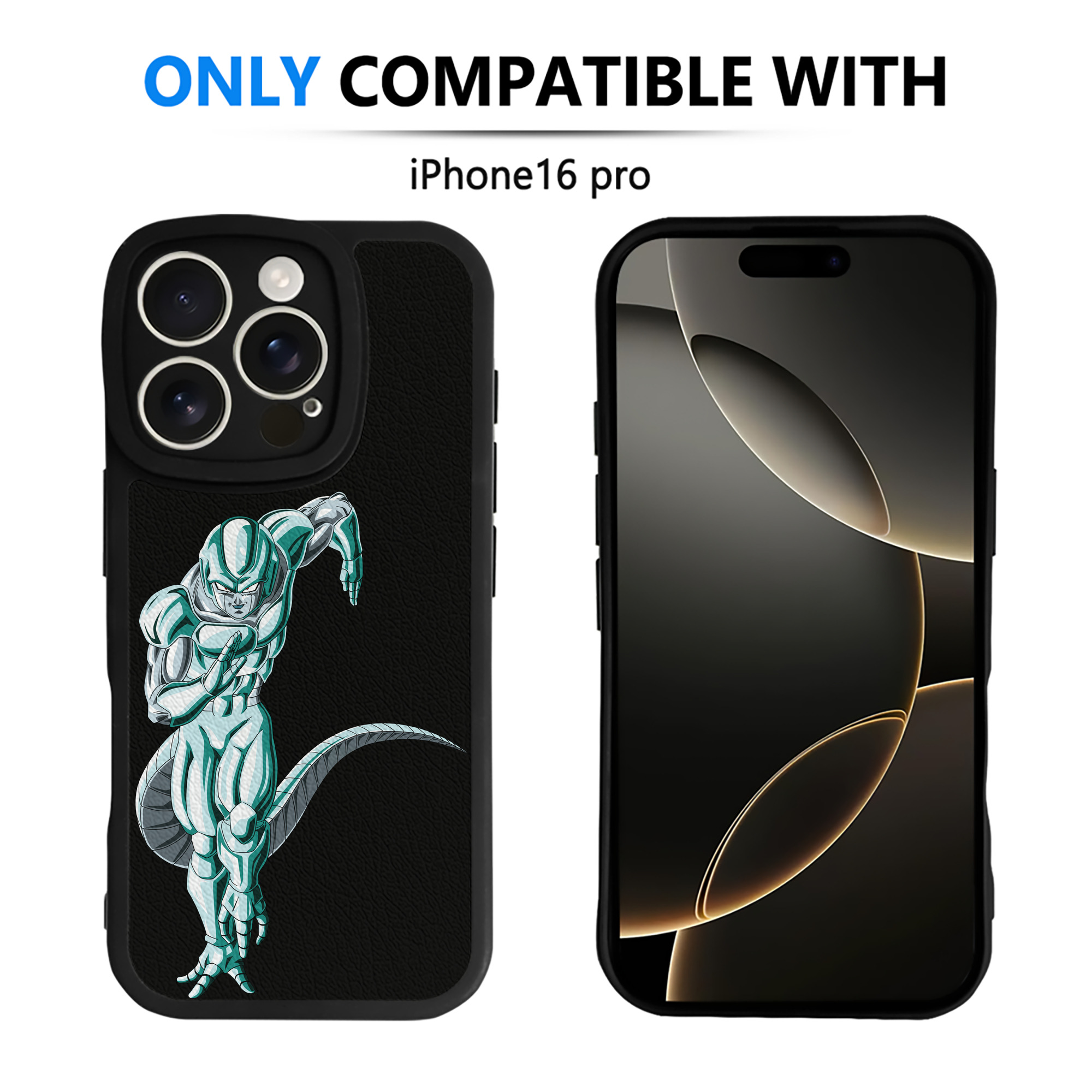（画像用） ドラゴンボール フリーザ DRAGON BALL Frieza 【iPhone 16シリーズ対応】シリコンスマホケース（レザー調） 材質：シリコン